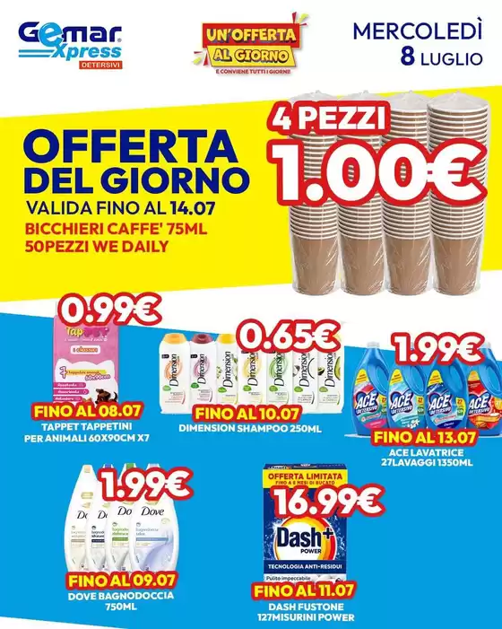 Volantino Gemar Detersivi a Ronzone | Ampia selezione di offerte | 2026-07-08T00:00:00.000Z - 2026-07-14T00:00:00.000Z