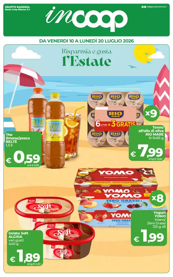 Volantino Coop | Risparmia e gusta l'estate! | 2026-07-10T00:00:00.000Z - 2026-07-20T00:00:00.000Z