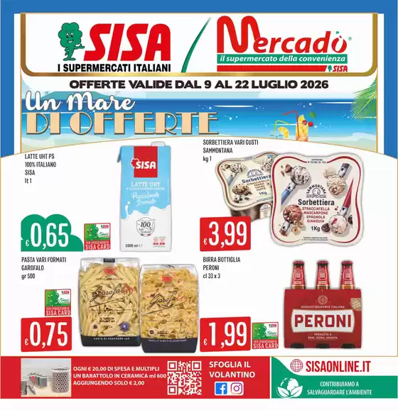 Volantino IperSisa | Un mare di offerte | 2026-07-09T00:00:00.000Z - 2026-07-22T00:00:00.000Z