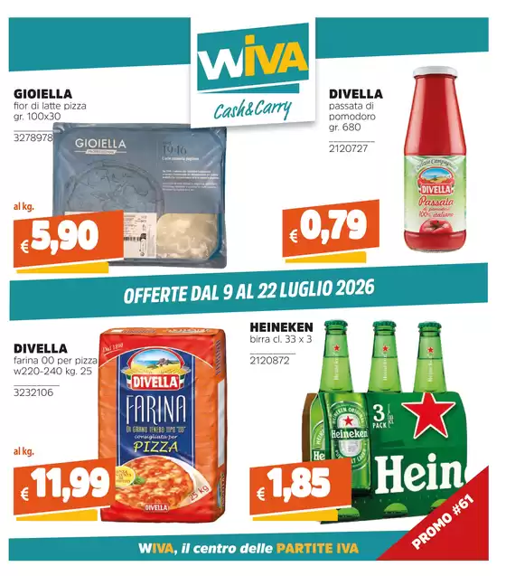 Volantino Wiva Cash&Carry | Offerte dal 9 al 22 Luglio 2026 | 2026-07-09T00:00:00.000Z - 2026-07-22T00:00:00.000Z