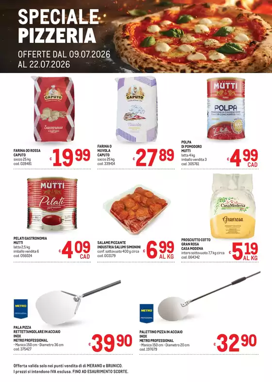 Volantino Metro | Offerte Speciale Pizzeria AREA 7 | 2026-07-09T00:00:00.000Z - 2026-07-22T00:00:00.000Z
