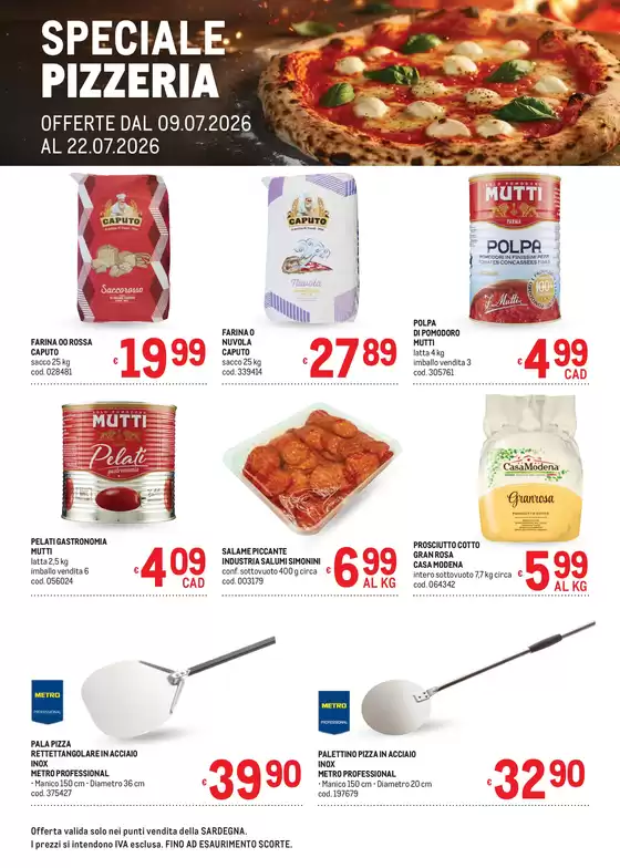 Volantino Metro | Offerte Speciale Pizzeria AREA 4 | 2026-07-09T00:00:00.000Z - 2026-07-22T00:00:00.000Z