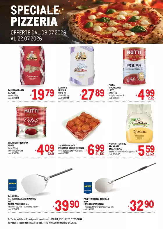 Volantino Metro | Offerte Speciale Pizzeria AREA 2 | 2026-07-09T00:00:00.000Z - 2026-07-22T00:00:00.000Z