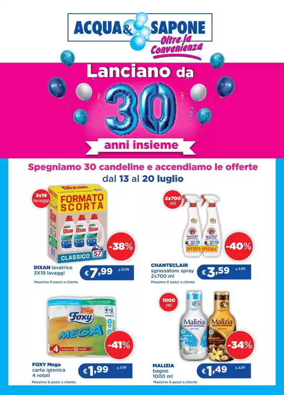 Volantino Acqua & Sapone | Lanciano da 30 | 2026-07-13T00:00:00.000Z - 2026-07-20T00:00:00.000Z