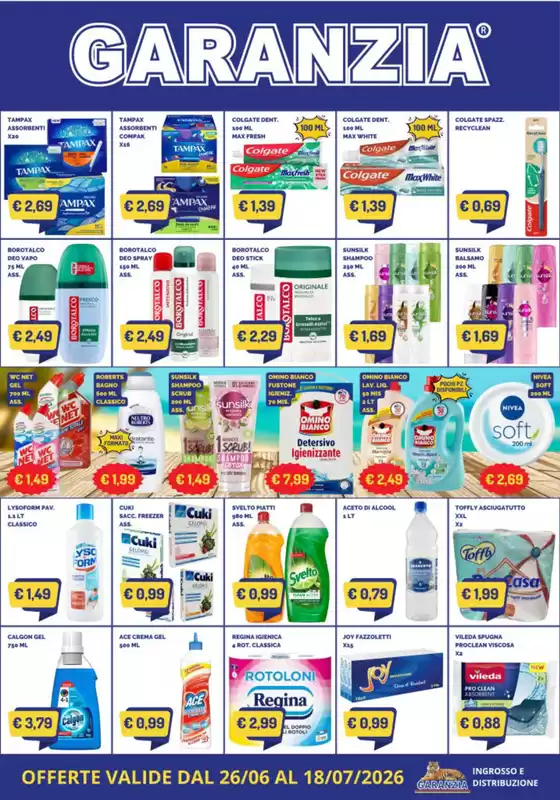 Volantino Gruppo Garanzia a Sedegliano | Offerte valide dal 26/06 al 18/07/2026 | 2026-07-09T00:00:00.000Z - 2026-07-18T00:00:00.000Z