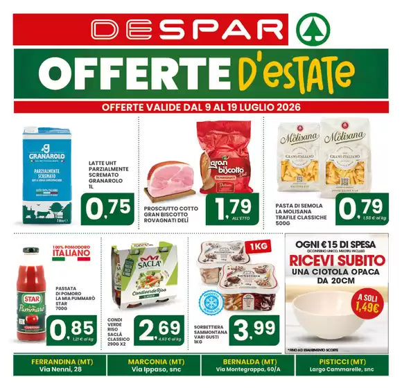 Volantino Despar | Offerte d'estate | 2026-07-09T00:00:00.000Z - 2026-07-19T00:00:00.000Z