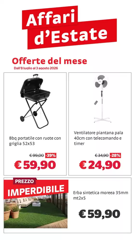 Volantino Bricocenter | Affari d'estate | 2026-07-09T00:00:00.000Z - 2026-08-03T00:00:00.000Z