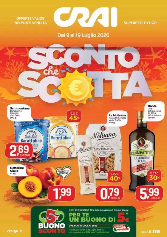 Volantino Crai a Soliera | Sconto che scotta | 2026-07-09T00:00:00.000Z - 2026-07-19T00:00:00.000Z