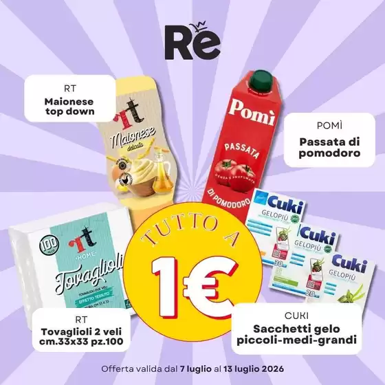 Volantino Re Mercato Lucrezia | Tutto a 1 euro | 2026-07-07T00:00:00.000Z - 2026-07-13T00:00:00.000Z