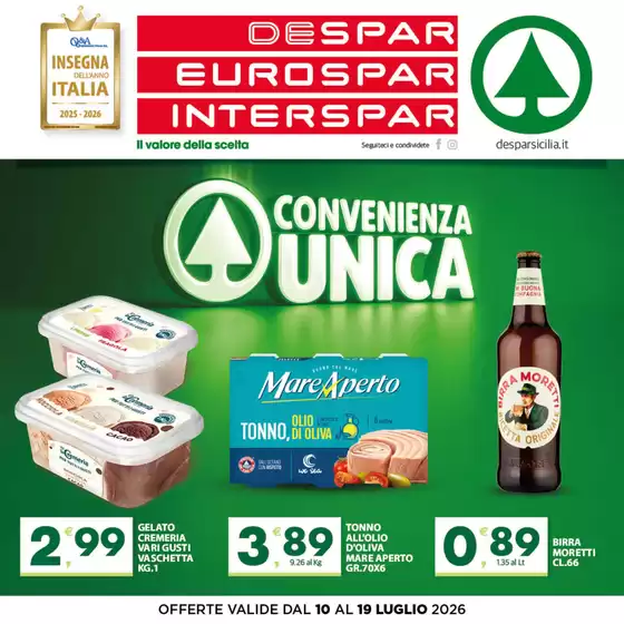 Volantino Despar | Convenienza unica | 2026-07-10T00:00:00.000Z - 2026-07-19T00:00:00.000Z