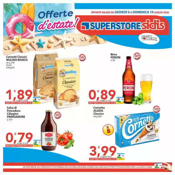 Volantino Sidis | Offerte d'estate! | 2026-07-09T00:00:00.000Z - 2026-07-19T00:00:00.000Z