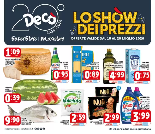 Volantino Decò | Low show dei prezzi | 2026-07-10T00:00:00.000Z - 2026-07-20T00:00:00.000Z