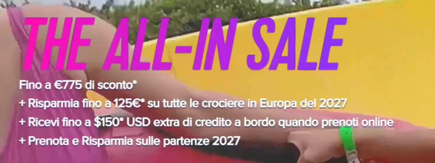 Volantino Royal Caribbean a Caselle Torinese | The all-in sale | 2026-07-10T00:00:00.000Z - 2026-07-13T00:00:00.000Z