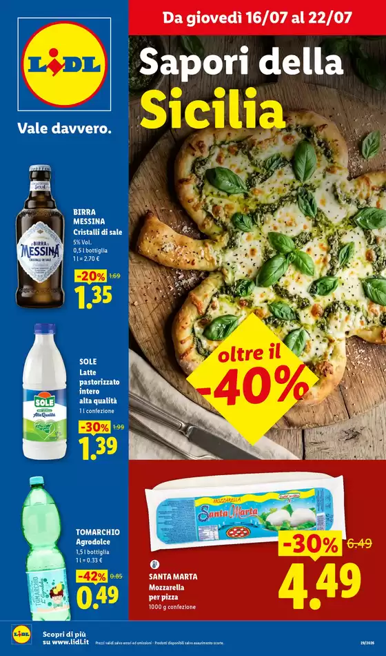 Volantino Lidl | Sapori della Sicilia | 2026-07-16T00:00:00.000Z - 2026-07-22T00:00:00.000Z