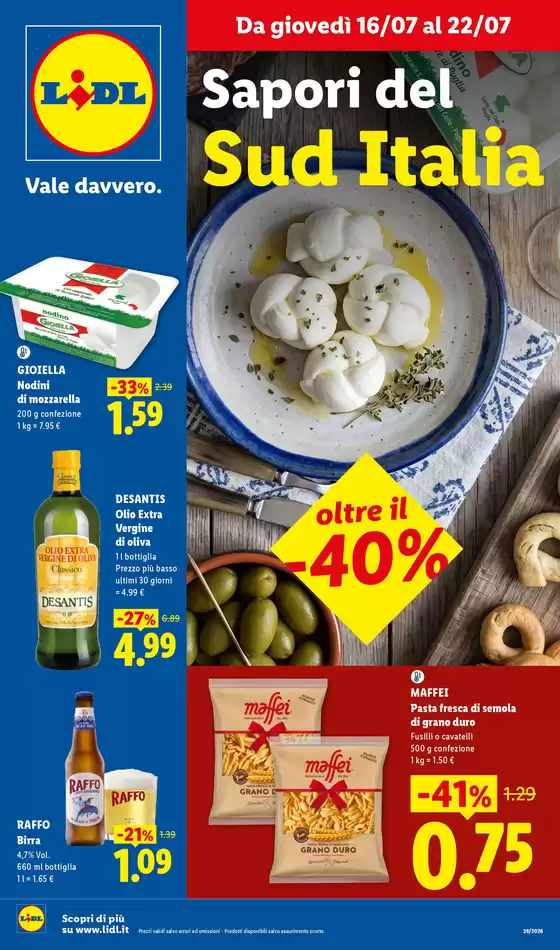 Volantino Lidl | Sapori del Sud Italia | 2026-07-16T00:00:00.000Z - 2026-07-22T00:00:00.000Z