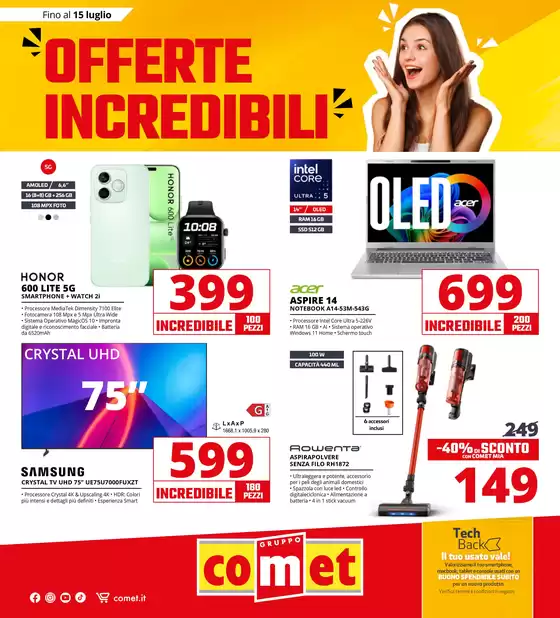 Volantino Comet | Offerte incredibili da Comet! | 2026-07-13T00:00:00.000Z - 2026-07-15T00:00:00.000Z