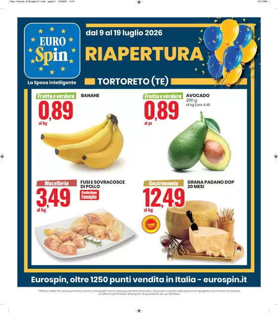 Volantino Eurospin | Riapertura Tortoreto | 2026-07-09T00:00:00.000Z - 2026-07-19T00:00:00.000Z