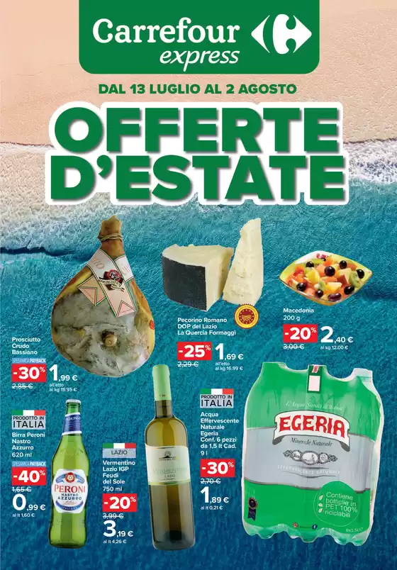 Volantino Carrefour Express a Quadri | Offerte d'estate | 2026-07-13T00:00:00.000Z - 2026-08-02T00:00:00.000Z