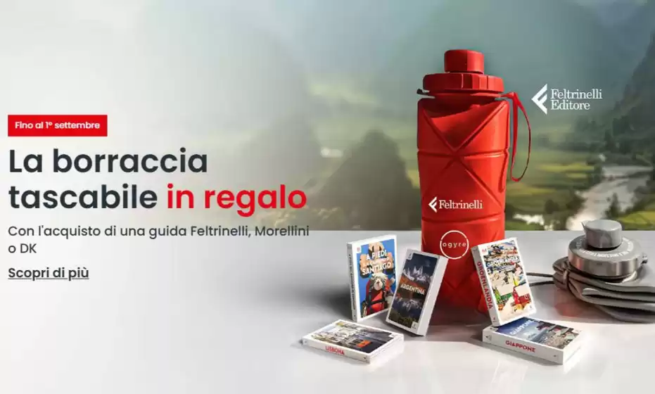 Volantino LaFeltrinelli | La borraccia tascabile in regalo | 2026-07-13T00:00:00.000Z - 2026-07-31T00:00:00.000Z