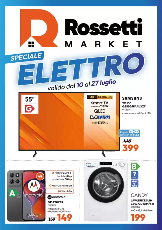 Volantino Rossetti Market a Francenigo | Speciale elettro | 2026-07-10T00:00:00.000Z - 2026-07-27T00:00:00.000Z