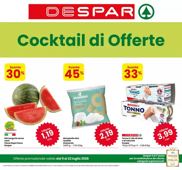 Volantino Despar a Azzano Decimo | Cocktail di offerte | 2026-07-13T00:00:00.000Z - 2026-07-22T00:00:00.000Z
