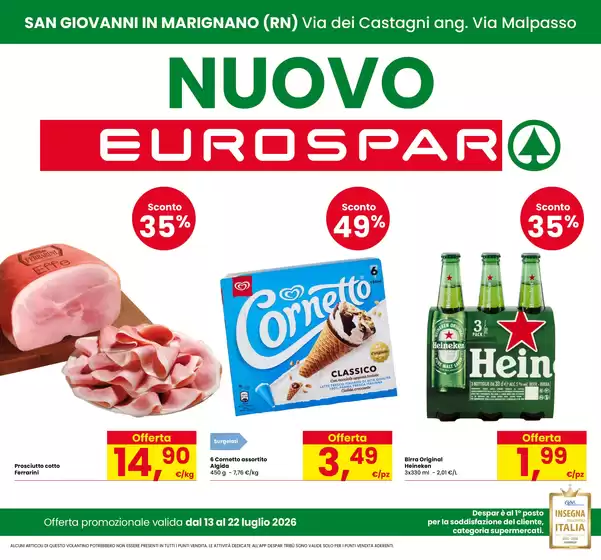 Volantino Eurospar a San Lorenzo Bellizzi | NUOVO | 2026-07-13T00:00:00.000Z - 2026-07-22T00:00:00.000Z
