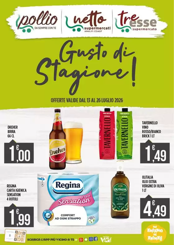 Volantino Supermercato Pollio a Acquanegra Cremonese | Gusto di stagione! | 2026-07-13T00:00:00.000Z - 2026-07-26T00:00:00.000Z