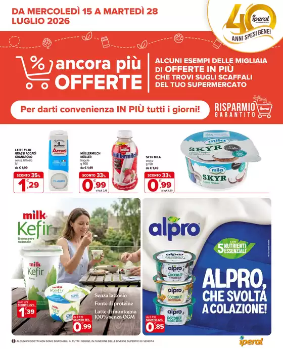 Volantino Iperal a Nesso | Ancora più offerte | 2026-07-15T00:00:00.000Z - 2026-07-28T00:00:00.000Z