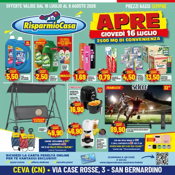 Volantino Risparmio Casa | Apre | 2026-07-16T00:00:00.000Z - 2026-08-09T00:00:00.000Z