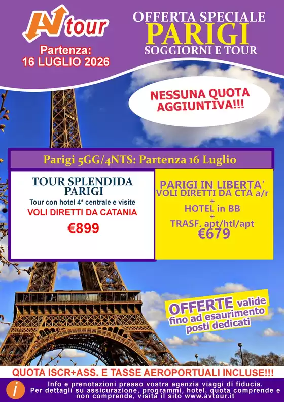 Volantino Av Tour a Ghisalba | OFFERTE 16 luglio parigi | 2026-07-16T00:00:00.000Z - 2026-07-16T00:00:00.000Z