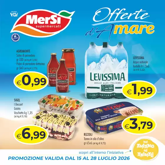 Volantino Mersì | Offerte d'Amare | 2026-07-15T00:00:00.000Z - 2026-07-28T00:00:00.000Z