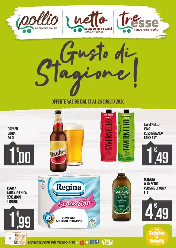 Volantino Netto Supermercati | Gusto di stagione! | 2026-07-13T00:00:00.000Z - 2026-07-26T00:00:00.000Z