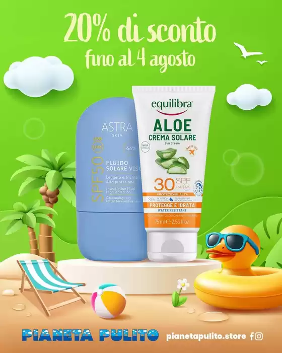 Volantino Pianeta Pulito | 20% di sconto fino al 4 agosto | 2026-07-14T00:00:00.000Z - 2026-08-04T00:00:00.000Z