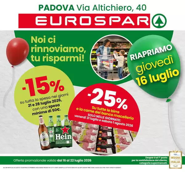 Volantino Eurospar | Offerte | 2026-07-16T00:00:00.000Z - 2026-07-22T00:00:00.000Z