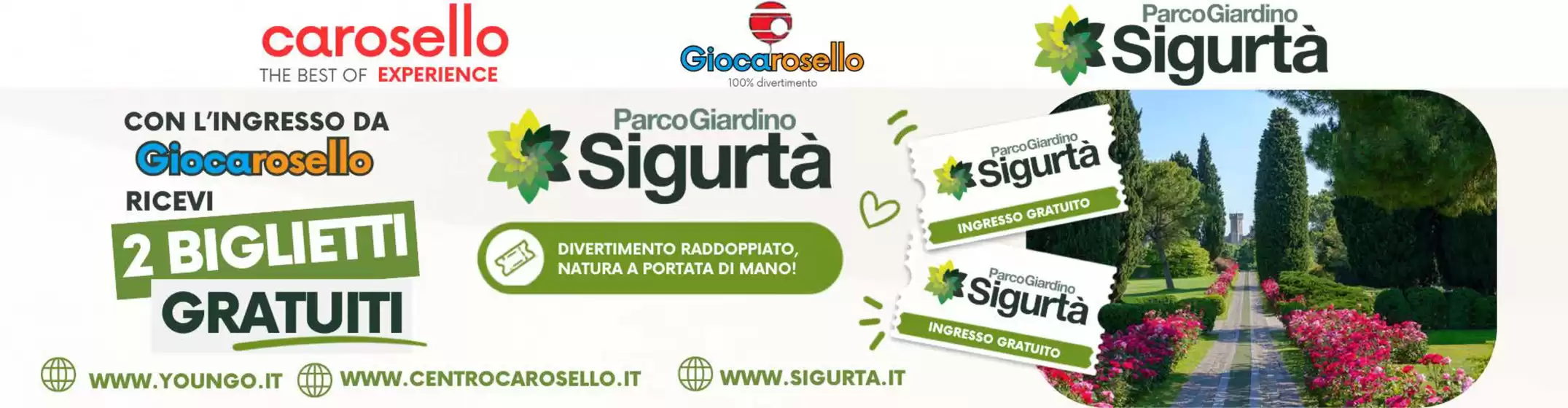 Volantino Centro Commerciale Carosello | Ricevi 2 biglietti gratuiti | 2026-07-14T00:00:00.000Z - 2026-07-31T00:00:00.000Z