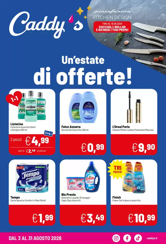 Volantino Caddy's | Un’estate di offerte | 2026-08-03T00:00:00.000Z - 2026-08-31T00:00:00.000Z