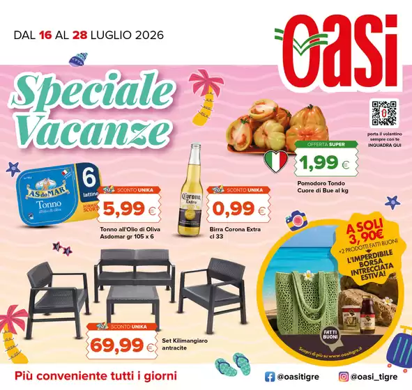 Volantino Oasi | Speciale vacanze | 2026-07-16T00:00:00.000Z - 2026-07-28T00:00:00.000Z