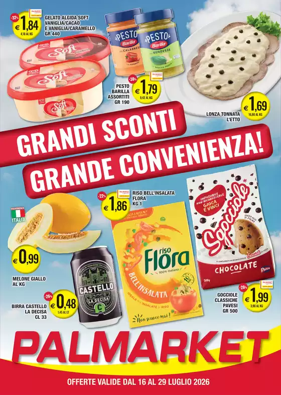Volantino Palmarket a Castiglione a Casauria | Grandi sconti, grande convenienza! | 2026-07-16T00:00:00.000Z - 2026-07-29T00:00:00.000Z
