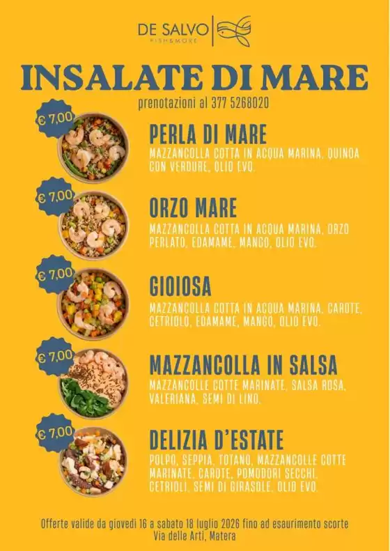 Volantino Pescheria De Salvo | Insalate di mare | 2026-07-16T00:00:00.000Z - 2026-07-18T00:00:00.000Z