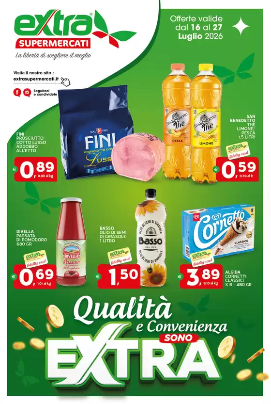 Volantino Extra Supermercati | Qualita e convenienza | 2026-07-16T00:00:00.000Z - 2026-07-27T00:00:00.000Z