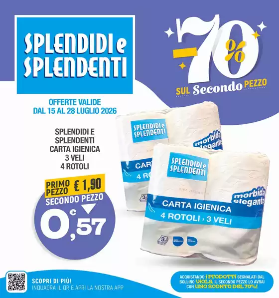 Volantino Splendidi e Splendenti a Santena | -70% sul secondo pezzo | 2026-07-15T00:00:00.000Z - 2026-07-28T00:00:00.000Z