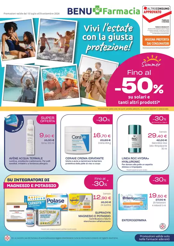 Volantino BENU Farmacia | Vivi l'estate con la giusta protezione! | 2026-07-15T00:00:00.000Z - 2026-09-08T00:00:00.000Z