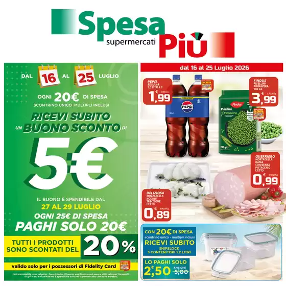 Volantino SpesaPiù Supermercati | Dal 16 al 25 Luglio 2026 | 2026-07-16T00:00:00.000Z - 2026-07-25T00:00:00.000Z