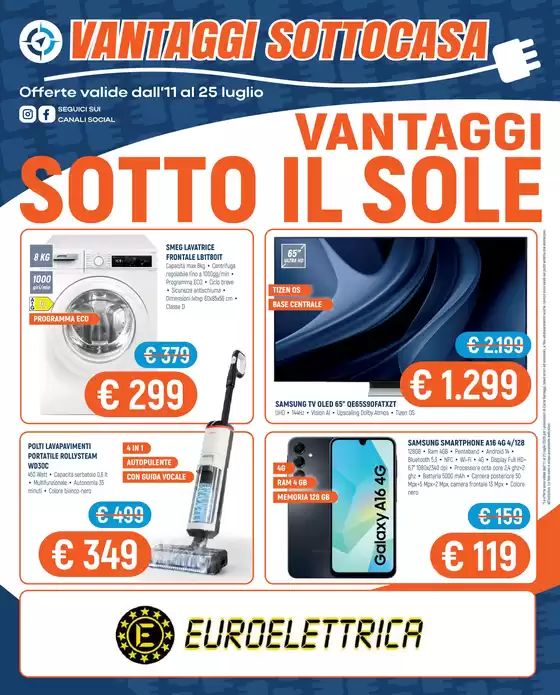 Volantino Euroelettrica | VANTAGGI SOTTO IL SOLE | 2026-07-15T00:00:00.000Z - 2026-07-25T00:00:00.000Z