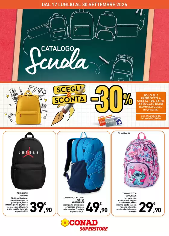 Volantino Conad Superstore | Catalogo Scuola | 2026-07-17T00:00:00.000Z - 2026-09-30T00:00:00.000Z