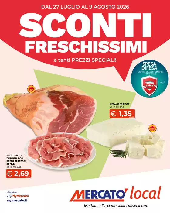 Volantino Mercatò Local | Sconti freschissimi | 2026-07-27T00:00:00.000Z - 2026-08-09T00:00:00.000Z