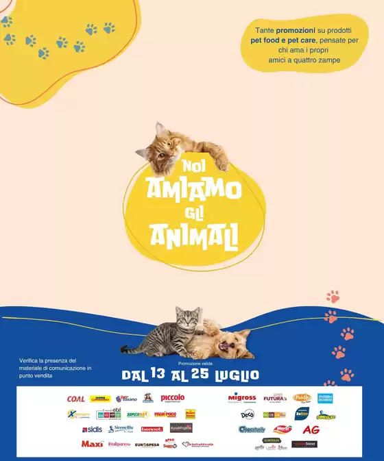 Volantino Vegè | Noi amiamo gli animali | 2026-07-15T00:00:00.000Z - 2026-07-25T00:00:00.000Z