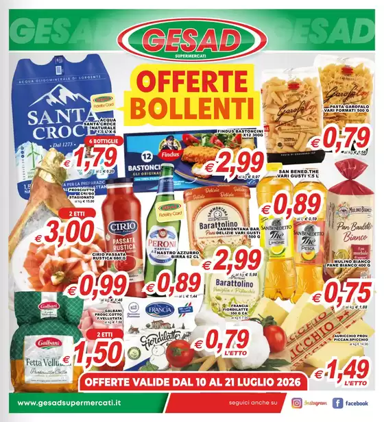 Volantino Gesad Supermercati | Offerte bollenti | 2026-07-10T00:00:00.000Z - 2026-07-21T00:00:00.000Z
