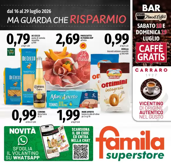 Volantino Famila Superstore | Ma guarda che risparmio | 2026-07-16T00:00:00.000Z - 2026-07-29T00:00:00.000Z