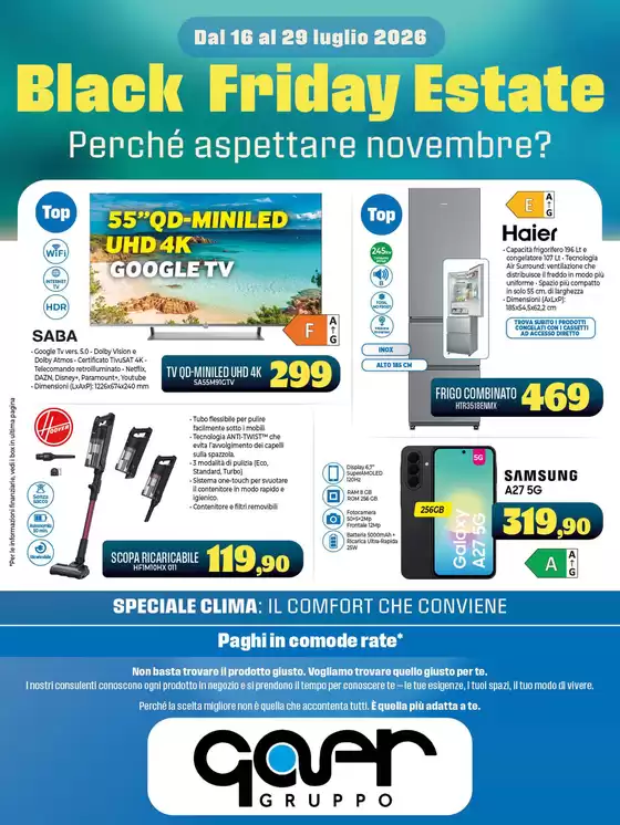 Volantino gaer a Porto Sant'Elpidio | Black Friday Estate | 2026-07-16T00:00:00.000Z - 2026-07-29T00:00:00.000Z